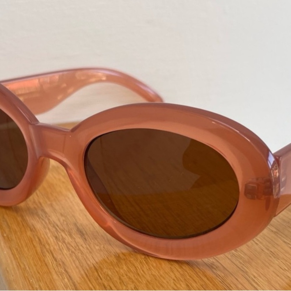 & Other Stories Pink Oval Sunglasses